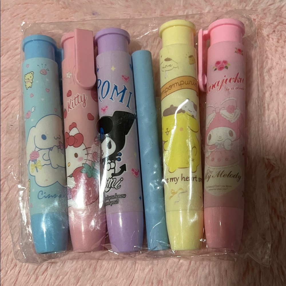 Sanrio Pastel Erasers- brand new!